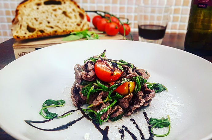 Beef Straccetti with Balsamic Vinegar